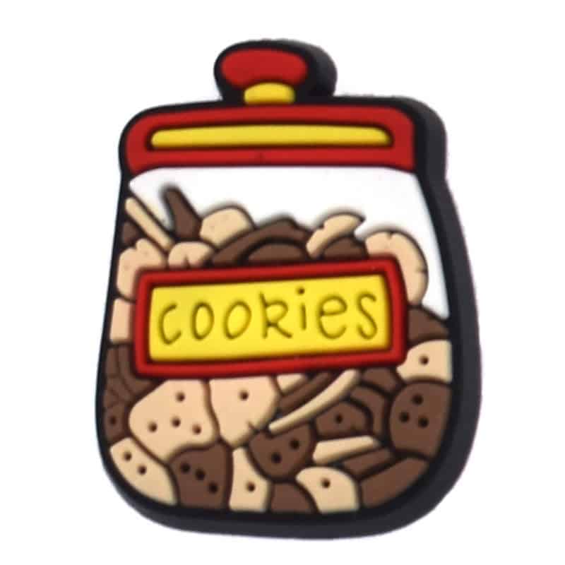 Cookie jar with red & yellow lid 423-03 - Shoe Charm