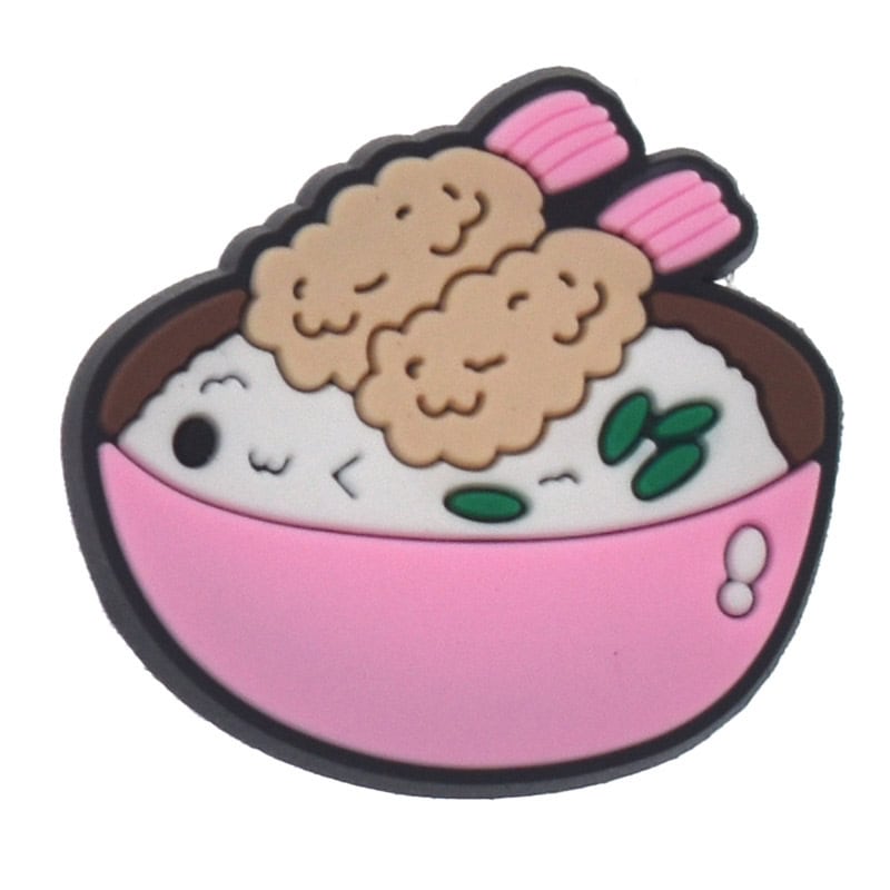 Winking cute shrimp rice 423-11 - Shoe Charm