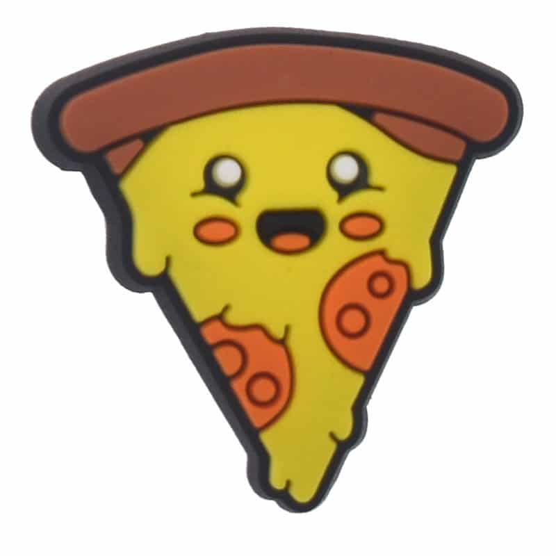 Happy pepperoni pizza slice423-13 - Shoe Charm