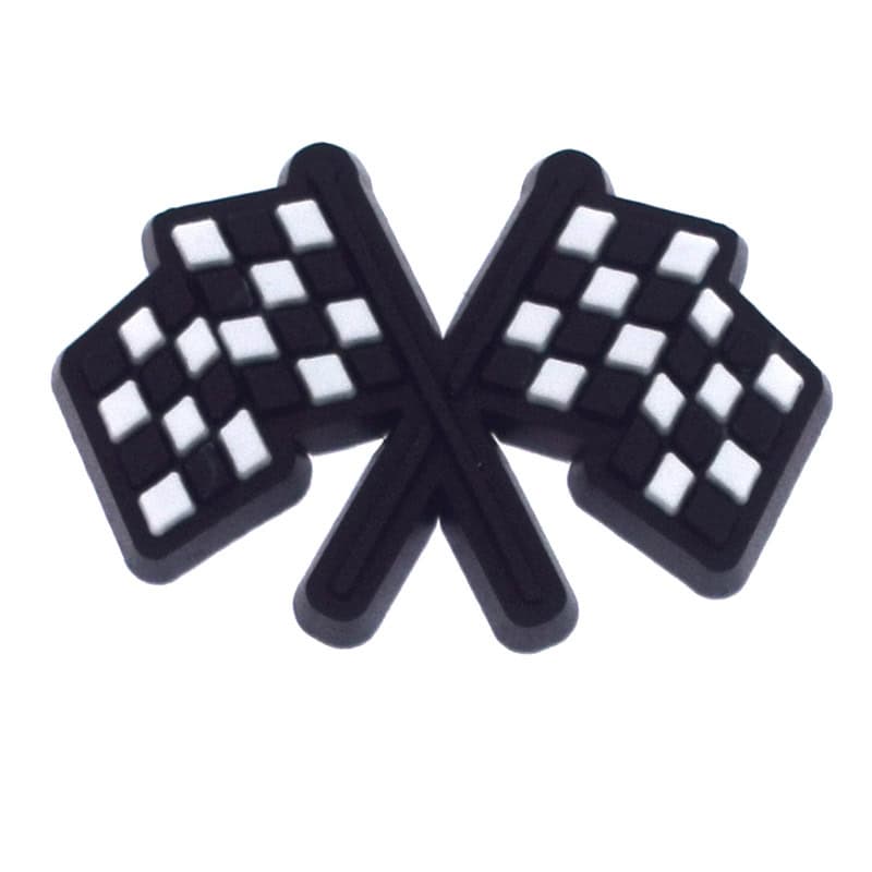 Shoe Charm - Crossed chequered flags 441-19