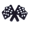 Shoe Charm - Crossed chequered flags 441-19