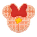 Shoe Charm -  Waffle red ribbon Minnie face 443-02