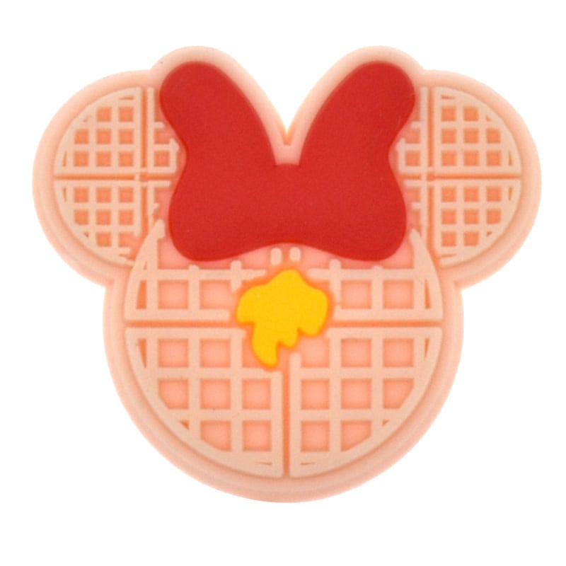 Shoe Charm -  Waffle red ribbon Minnie face 443-02