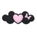 Shoe Charm -  Black faces love heart 443-10