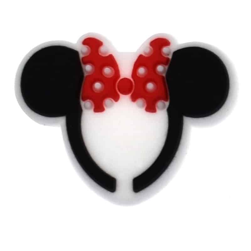 Shoe Charm -   Red spot bow outline 443-17