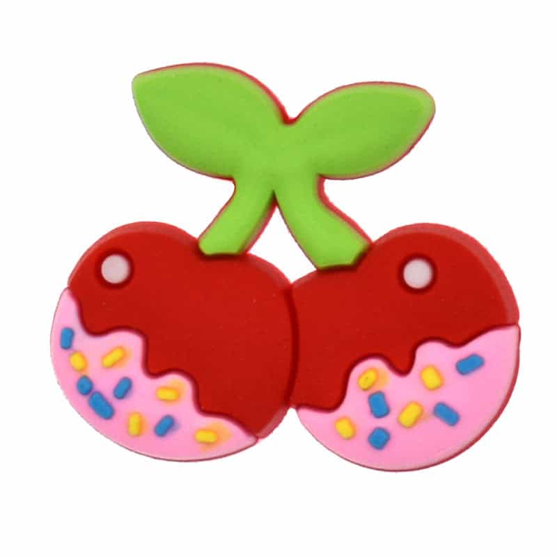 Strawberry chocolate dipped cherry 445-06 - Shoe Charm