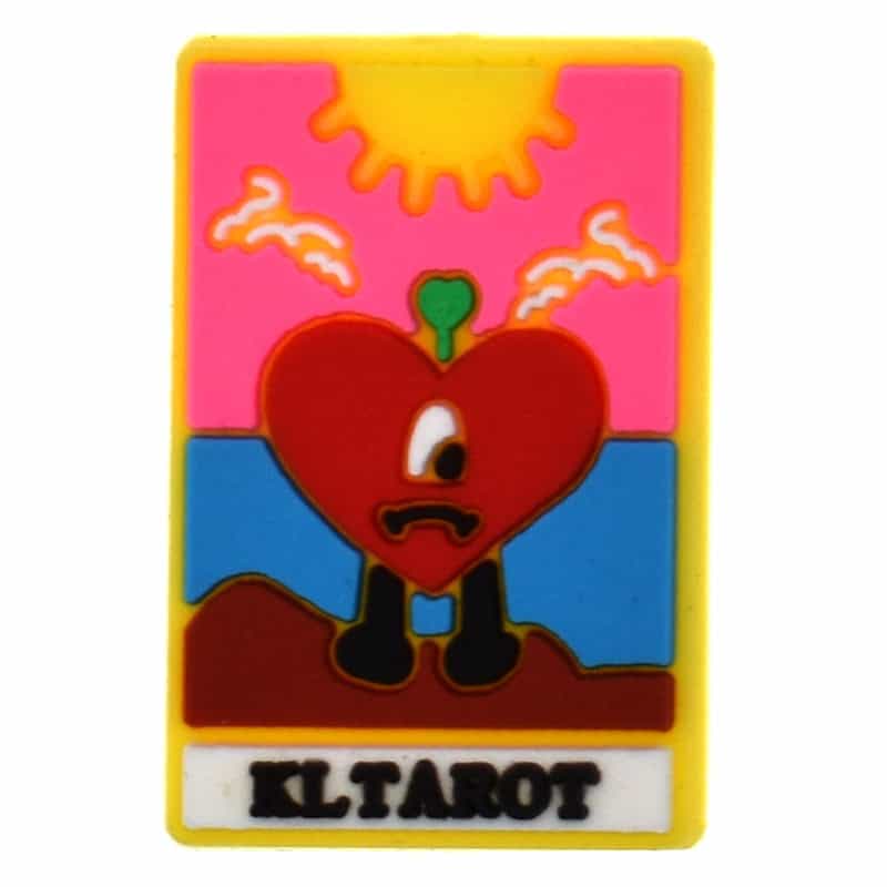 Shoe Charm -  Bad Bunney Tarot Card heart  447-07