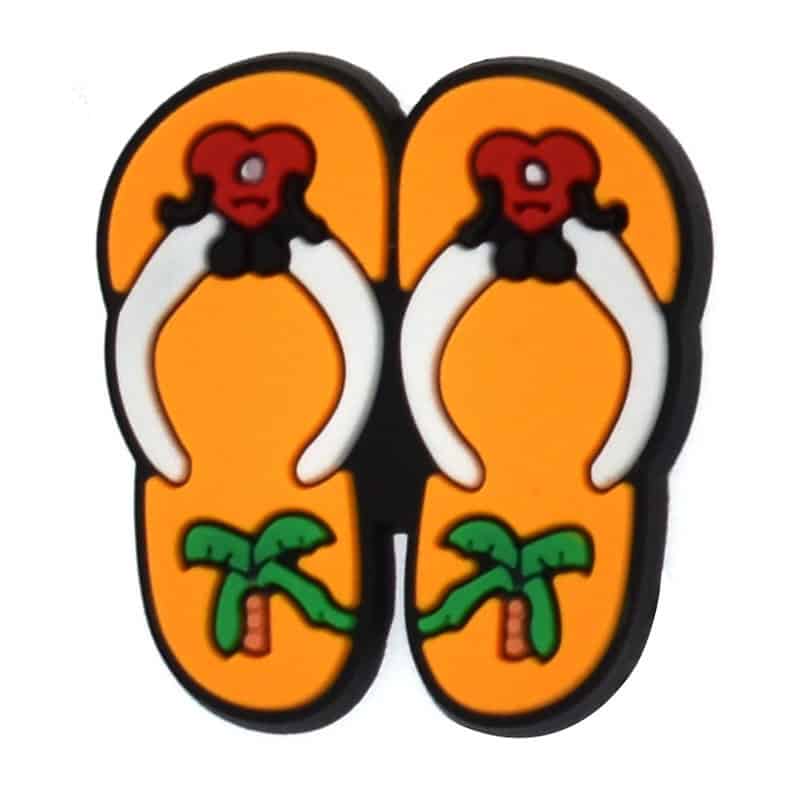 Shoe Charm -  Orange flip flops 452-17