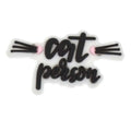 Cat person sign with wiskers 459-03 - Shoe Charm