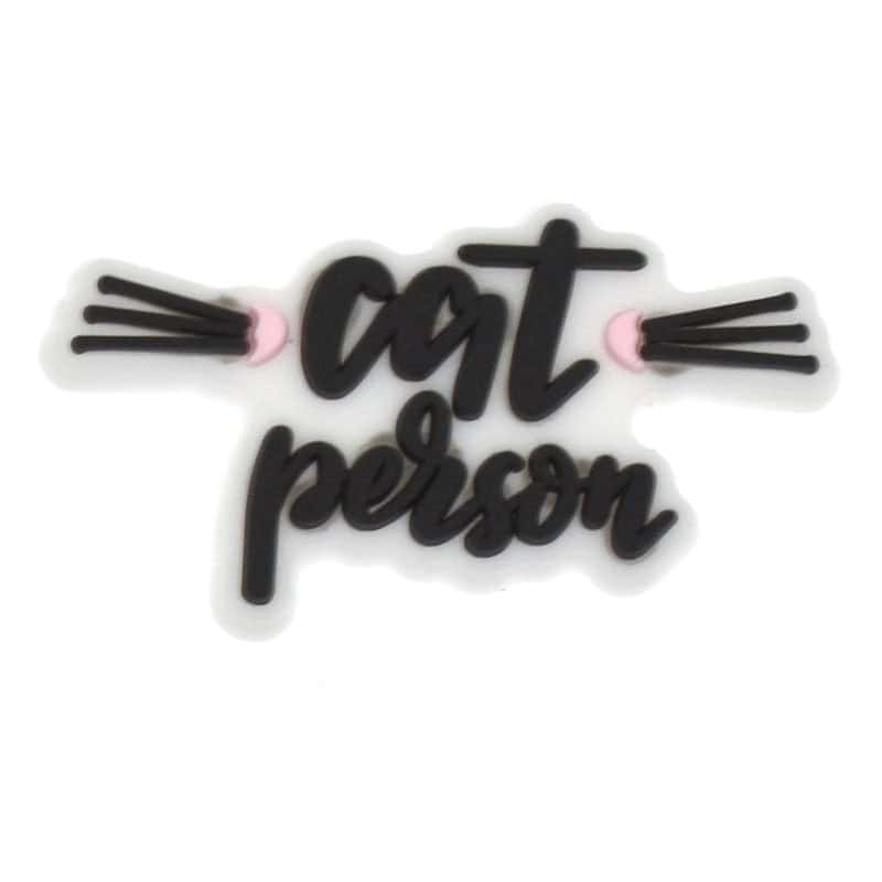 Cat person sign with wiskers 459-03 - Shoe Charm