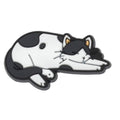 Sleeping back & white cat 459-04 - Shoe Charm