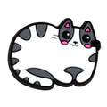 Sitting grey & white cat 459-06 - Shoe Charm