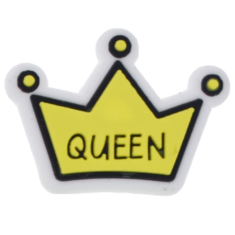 QUEEN yellow crown sign logo 46-26 Shoe Charm