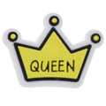QUEEN yellow crown sign logo 46-26 Shoe Charm