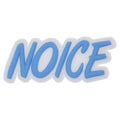 NOICE blue on white sign logo 46-30 Shoe Charm