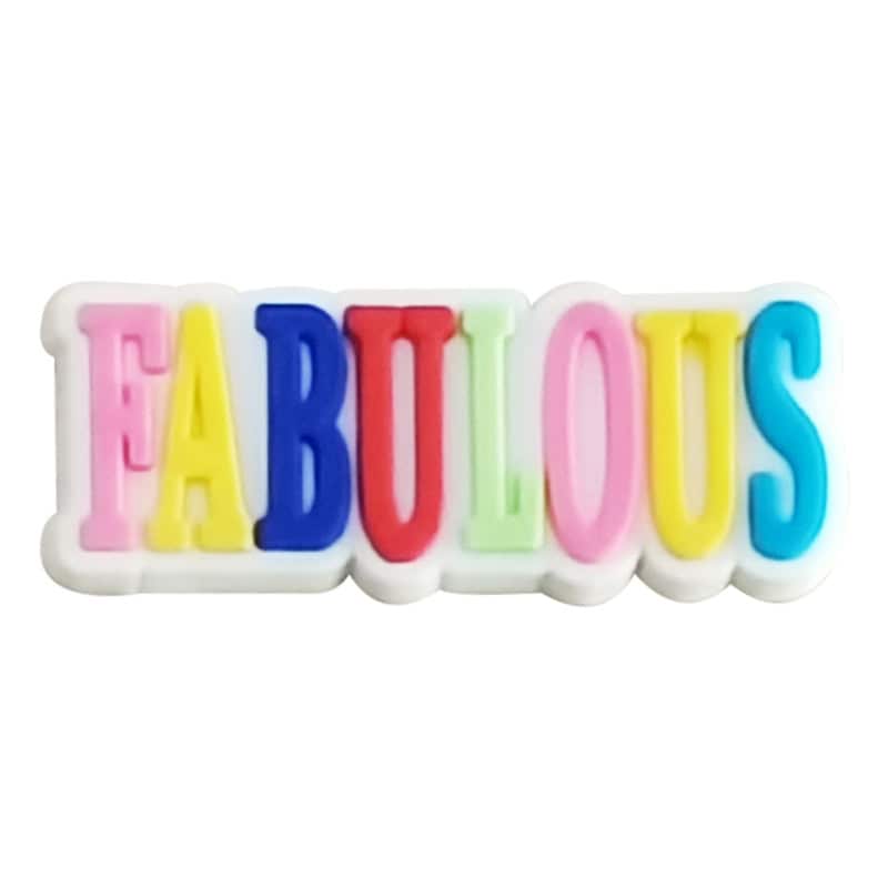 Shoe charm -FABULOUS  sign logo 46-32