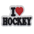 I LOVE HOCKEY sign logo 46-33 Shoe Charm