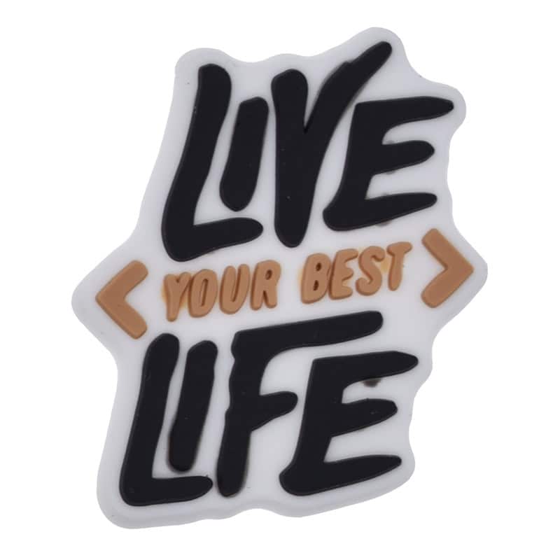 LIVE your best LIFE sign logo 46-37 Shoe Charm