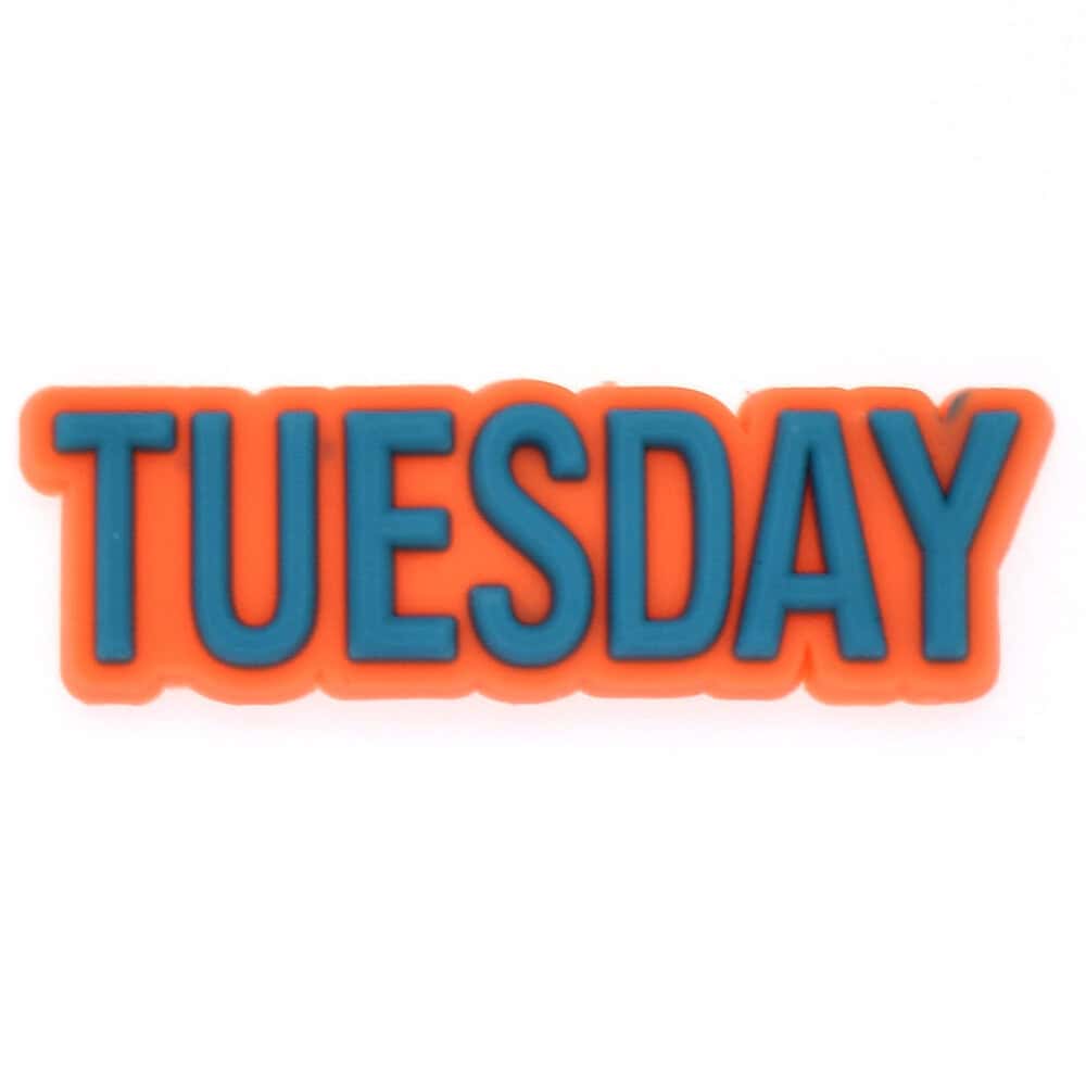 TUESDAY sign logo 46-51 Shoe Charm