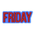 FRIDAY sign logo 46-54 Shoe Charm