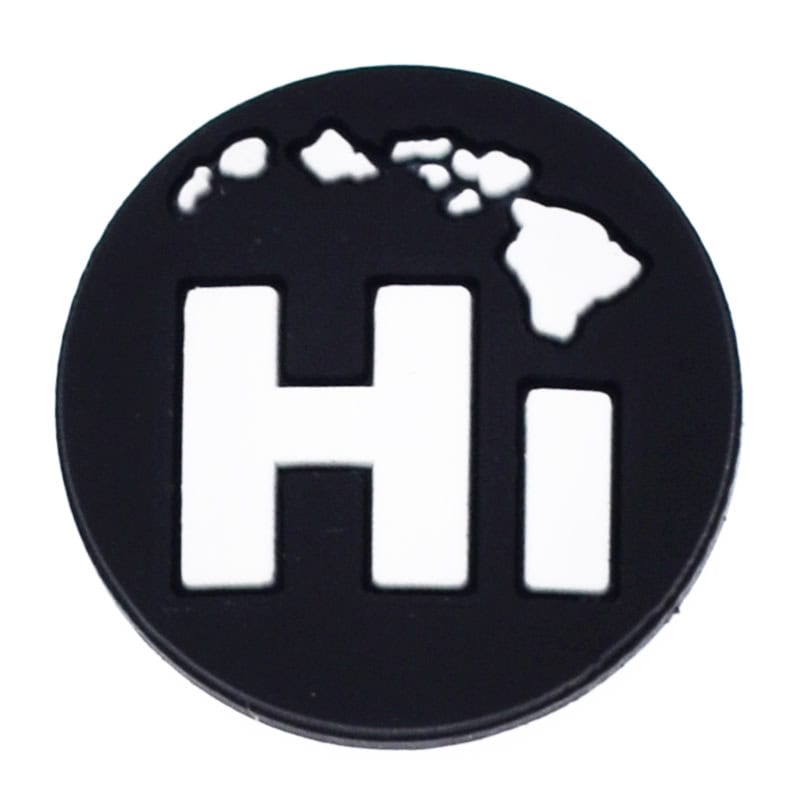 Hi world black sign logo 46-57 Shoe Charm