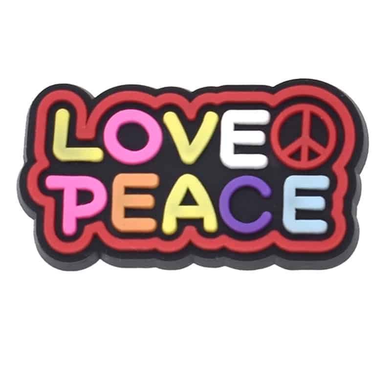 LOVE PEACE sign logo 46-63 Shoe Charm