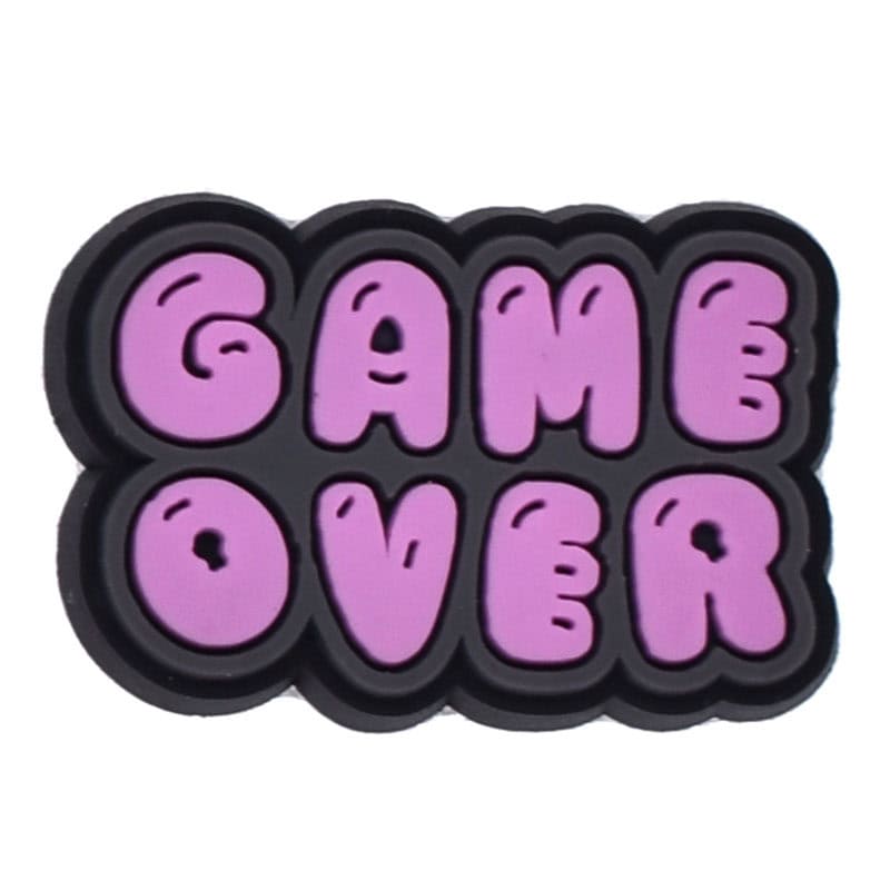 GAME OVER sign logo 46-67 Shoe Charm