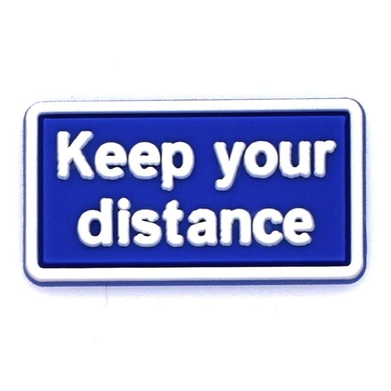Keep your distance sign logo 46-85 Shoe Charm
