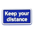 Keep your distance sign logo 46-85 Shoe Charm