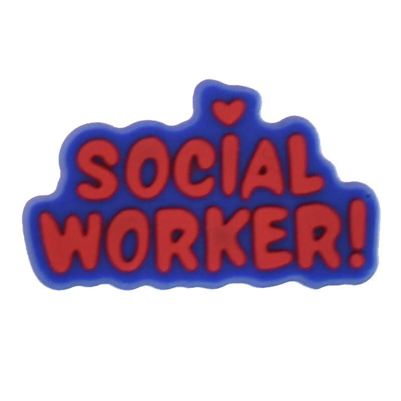 SOCIAL WORKER sign logo 46-92 Shoe Charm