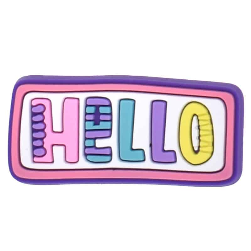 HELLO sign logo 46-95 Shoe Charm