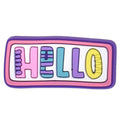 HELLO sign logo 46-95 Shoe Charm
