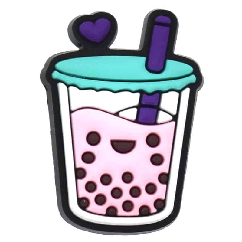 Pink bubble tea 469-11 Shoe Charm