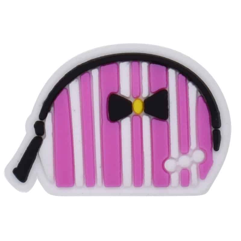 Makeup bag pink stripes 47-65 Shoe Charm