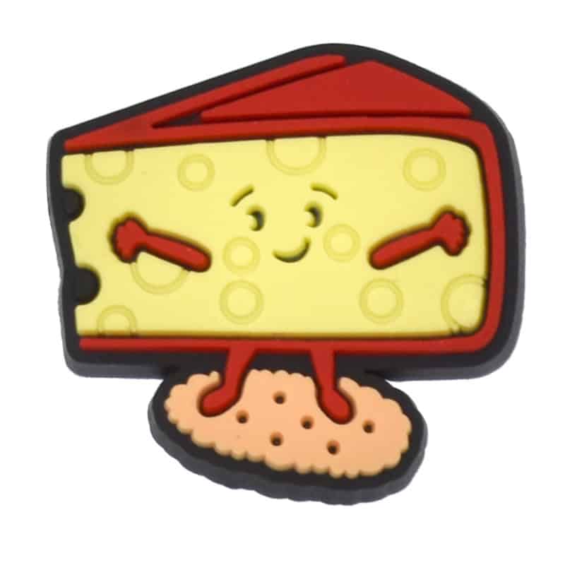 Smiling red leicester standing on cracker 487-09 - Shoe Charm