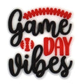 Game Day Vibes sign baseball 489-06 - Shoe Charm