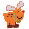 Orange reindeer smiling Christmas Time 54-16 Shoe Charm