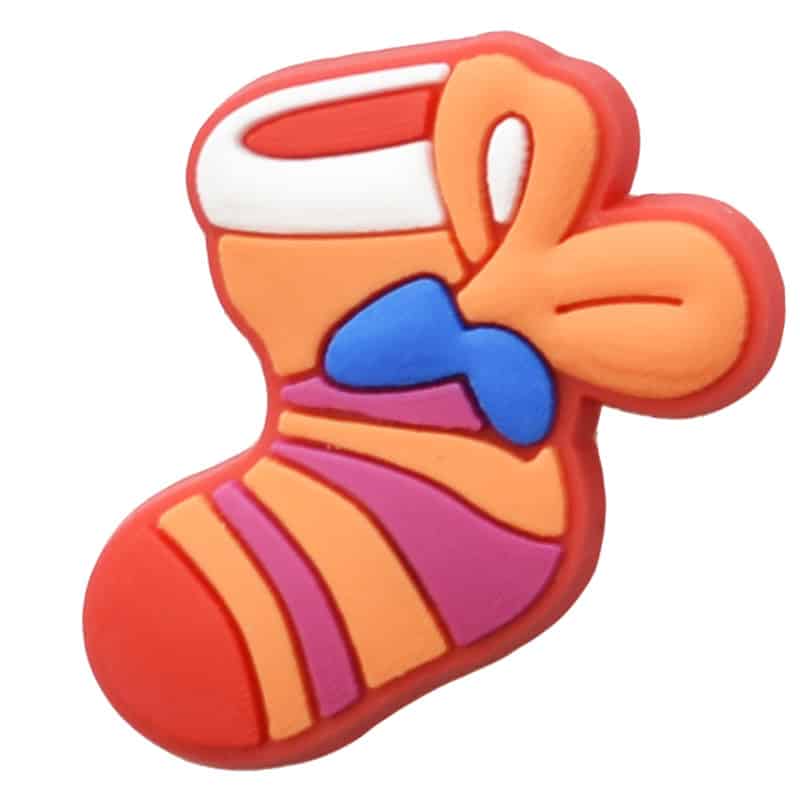 Stripey stocking Christmas Time 54-22 Shoe Charm