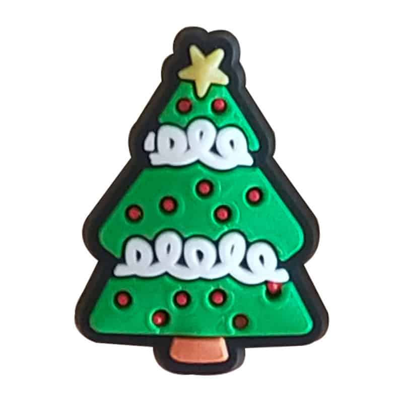 Christmas tree white ribbons Christmas Time 54-30 Shoe Charm