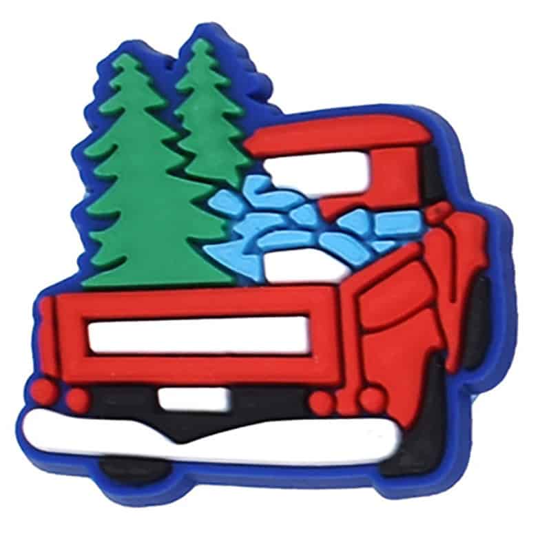 Truck and trees Christmas Time 54-38 Shoe Charm