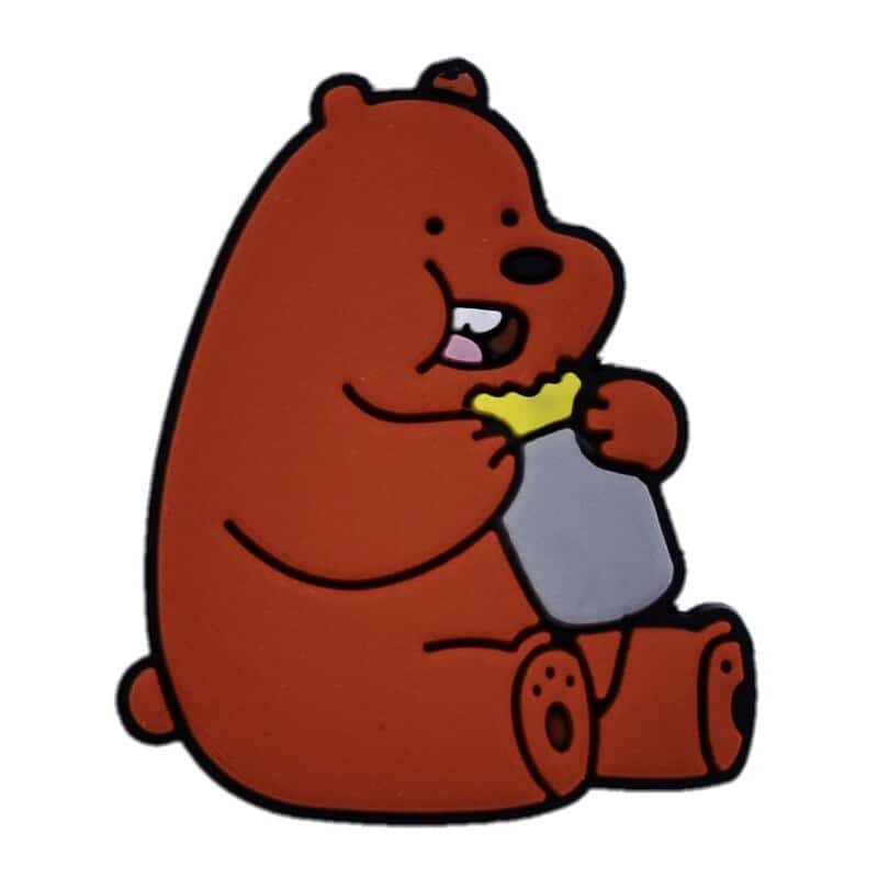 Brown Bear sitting 55-06 Shoe Charm