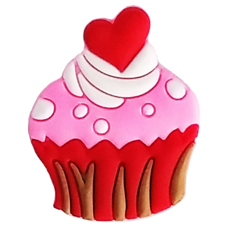 Strawberry heart cup cake 57-31 Shoe Charm