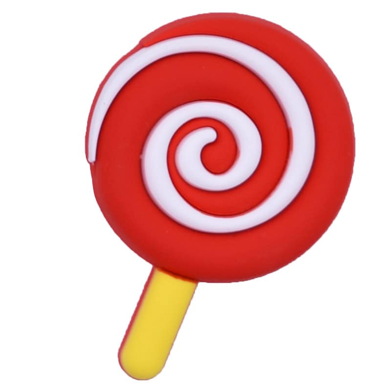 Red swirl lolly 57-34 Shoe Charm