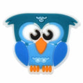 Shoe Charm - Blue owl 606-03