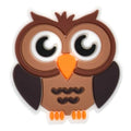 Shoe Charm - Big eyes brown owl 606-04