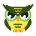 Shoe Charm - Hooded eyes owl 606-06