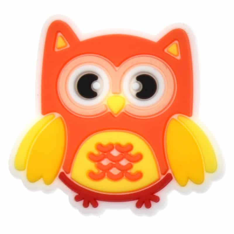 Shoe Charm - Orange owl 606-07