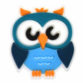 Shoe Charm - Big eyes blue owl 606-09