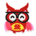 Shoe Charm - Red owl with glasses 606-12