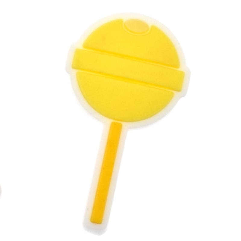 Yellow hard lollipop 607-06 - Shoe Charm